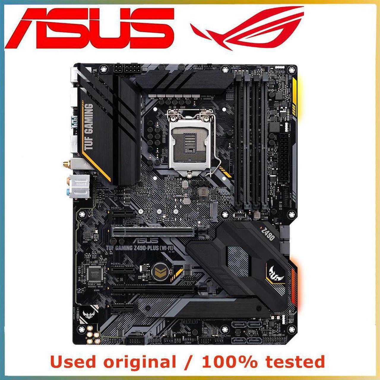 For TUF GAMING Z490-PLUS (WI-FI)  Computer Motherboard LGA 1200 DDR4 128G For Z490 Desktop Mainboard PCI-E 3.0 X16