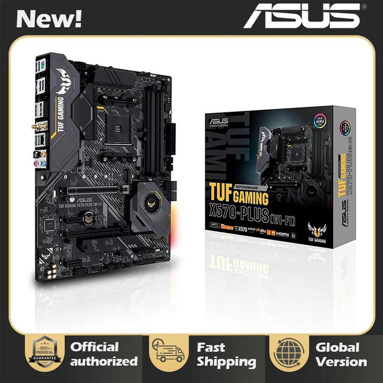 AM4 TUF Gaming X570-Plus (Wi-Fi) AM4 for Zen 3 Ryzen 5000 & 3rd Gen Ryzen ATX Motherboard with PCIe 4.0, Dual M.2