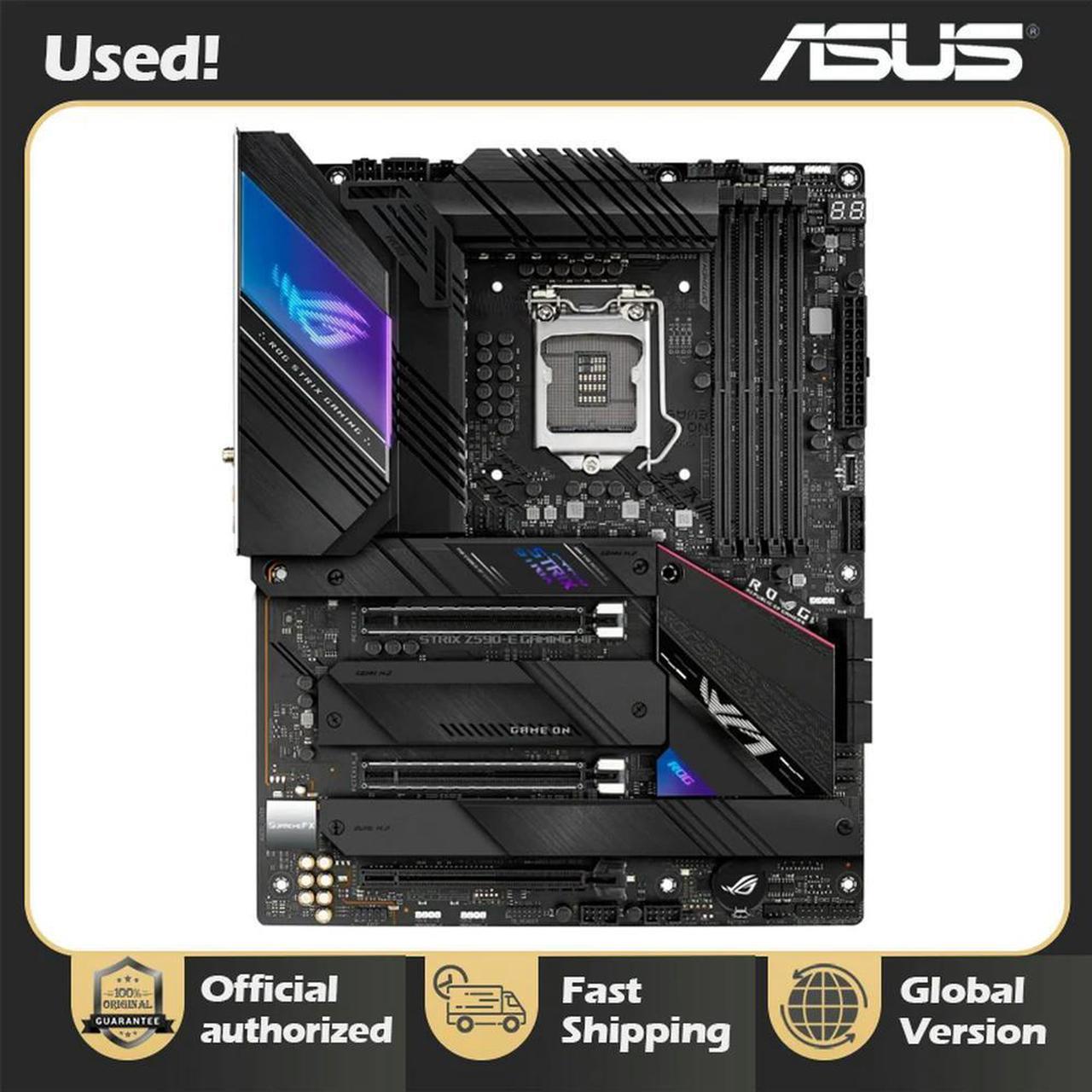 ROG Strix Z590-E Gaming WiFi 6E LGA 1200 (11th/10th Gen) ATX Gaming Motherboard (PCIe 4.0, 14+2 Power Stages DDR4