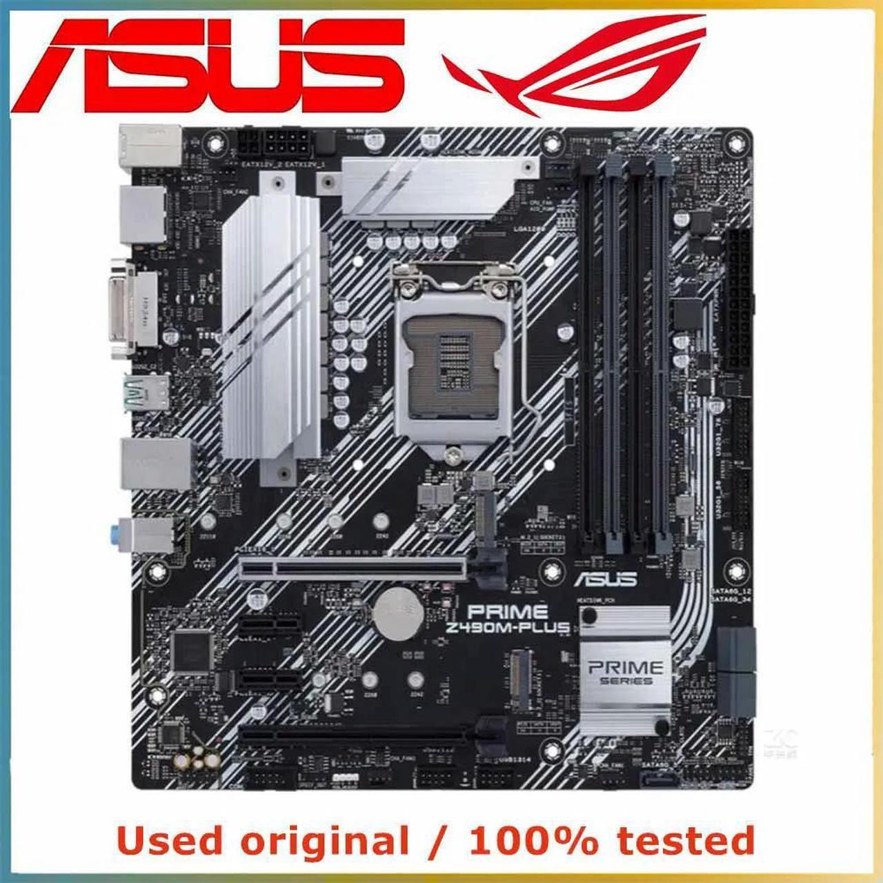 For PRIME Z490M-PLUS Computer Motherboard LGA 1200 DDR4 128G For Z490 Desktop Mainboard M.2 PCI-E 3.0 X16