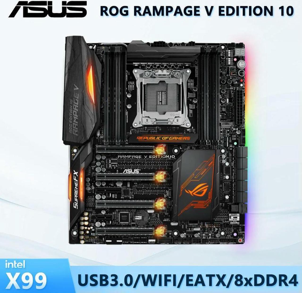 RAMPAGE V EDITION 10 E-ATX Motherboard 8 DDR4 RAM Slots Supports Core i7 X-Series Processors On LGA 2011-V3 Socket i7 6950X