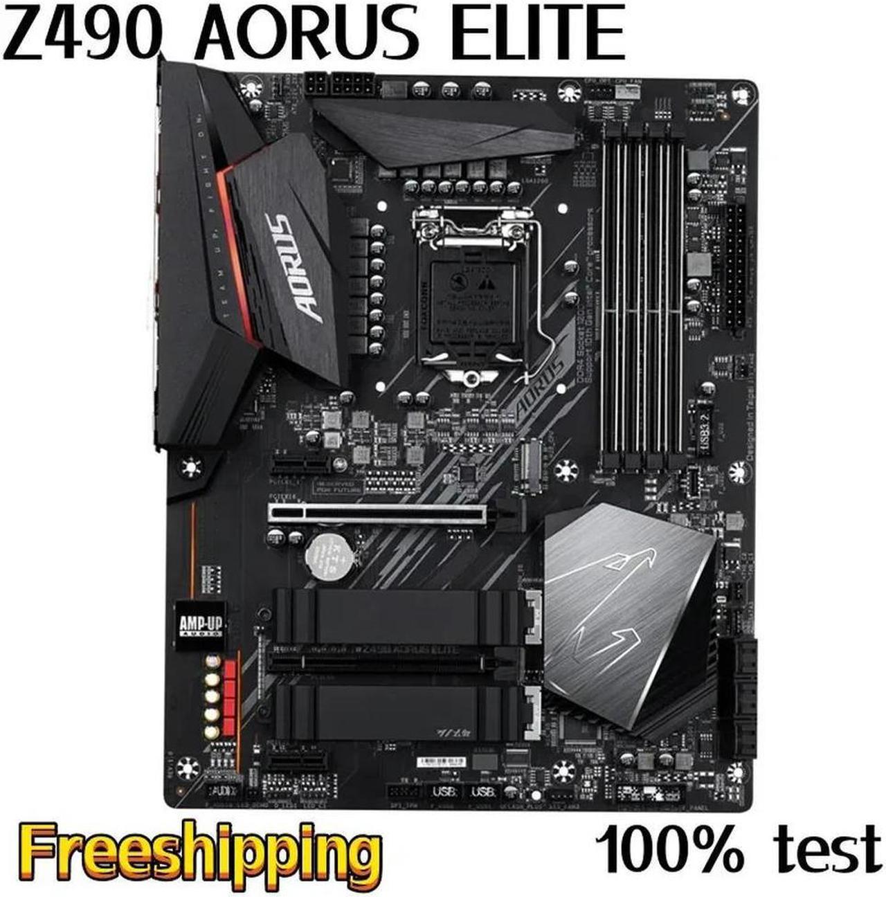 For Z490 ELITE Motherboard 128GB HDMI M.2 SATA3.0 LGA 1200 DDR4 ATX Z490 Mainboard 100% Tested Fully Work