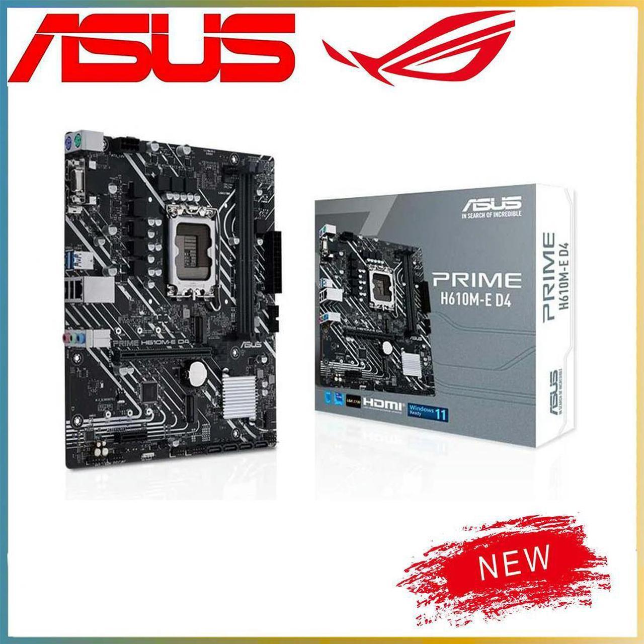 For H610 LGA 1700 CPU For PRIME H610M-E D4 DDR4 Motherboard Computer Socket LGA1700 Desktop Mainboard