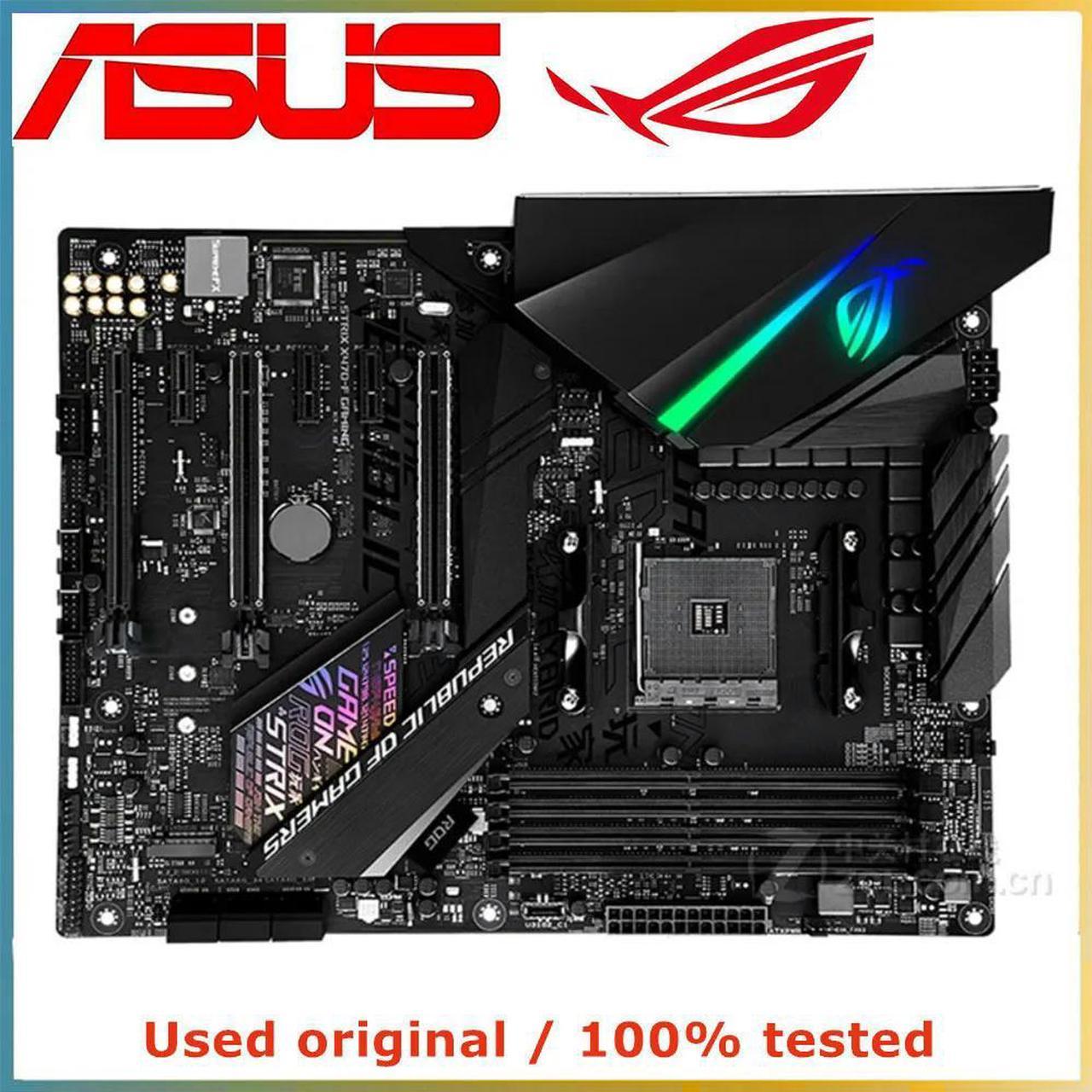 For X470 For ROG STRIX X470-F GAMING Computer Motherboard AM4 DDR4 64G Desktop Mainboard  SATA III USB PCI-E 3.0 X16