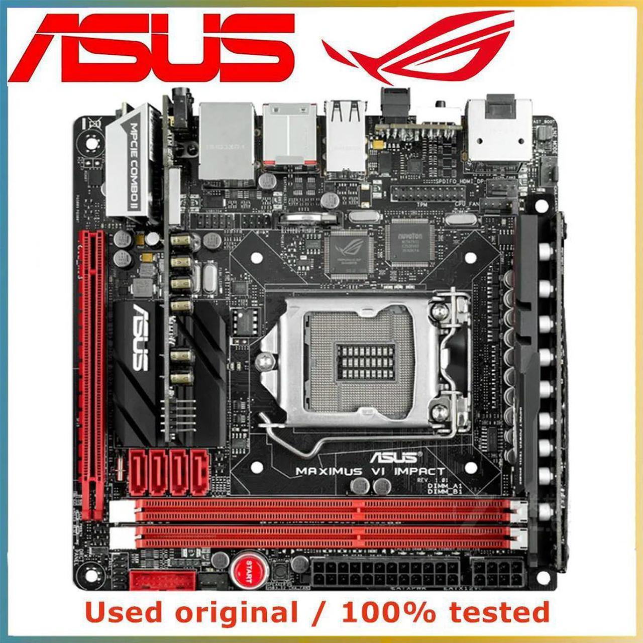 M6i Maximus VI Impact MINI ITX Computer Motherboard LGA 1150 DDR3 For Z87 Desktop Mainboard SATA III PCI-E 3.0 X16