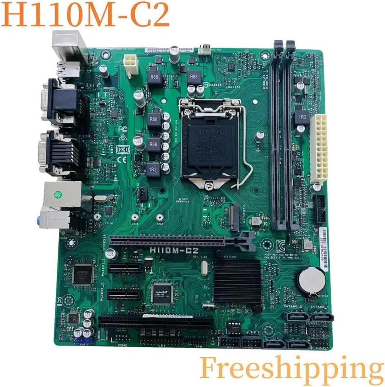 For H110M-C2 Motherboard 32GB LGA1151 DDR4 Mainboard 100% Tested Fully Work