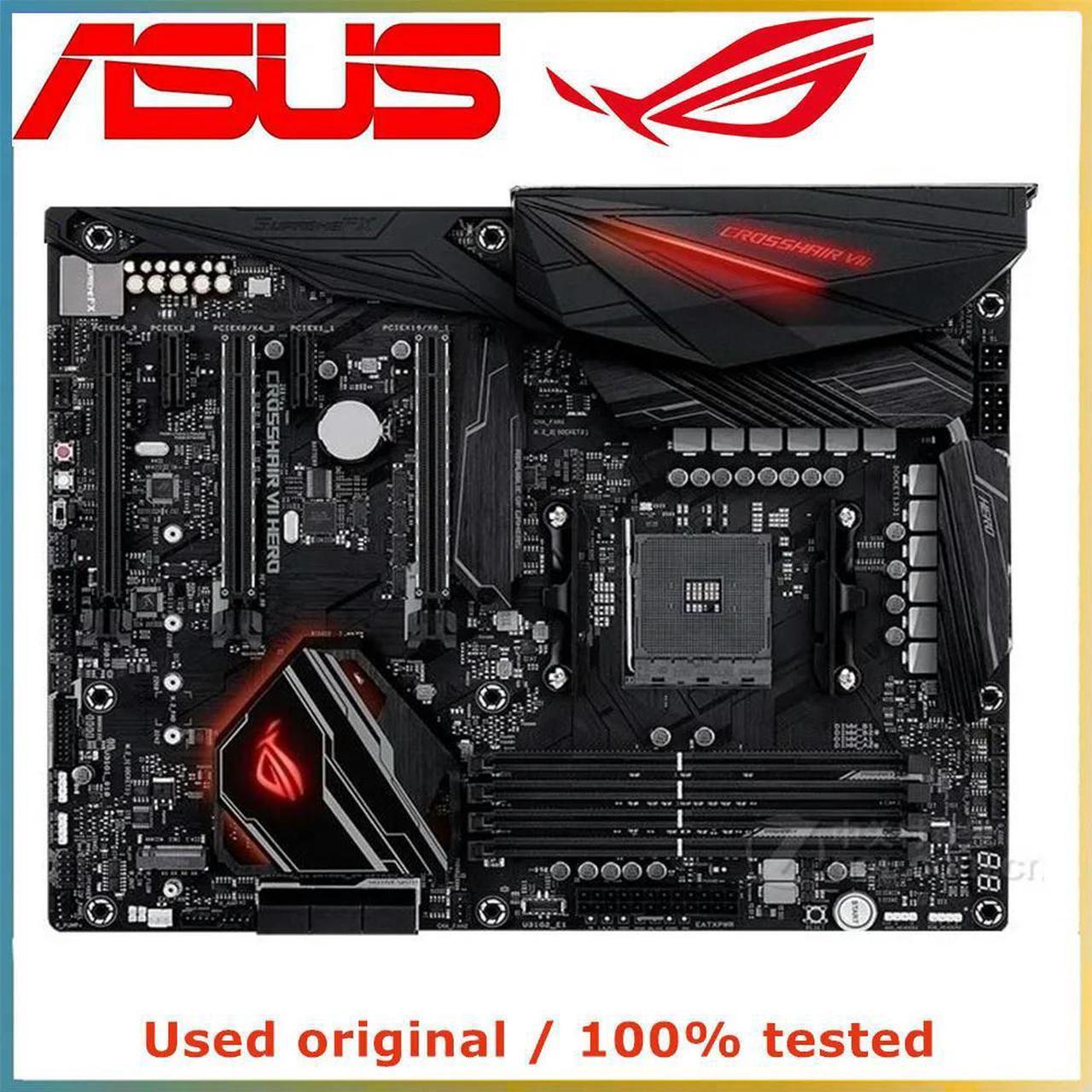 For X470 For ROG CROSSHAIR VII HERO Computer Motherboard AM4 DDR4 64G Desktop Mainboard  SATA III USB PCI-E 3.0 X16