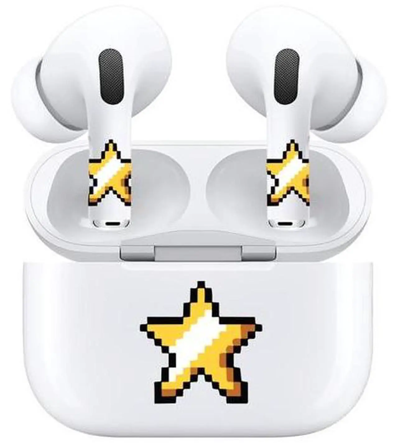 Main image of AirSkins - Decals for AirPods Pro & Pro 2, Star Design, Scratch-Resistant, Precision Fit, Wireless Charging Friendly, Easy Application, Durable Protection for Earbuds & Case