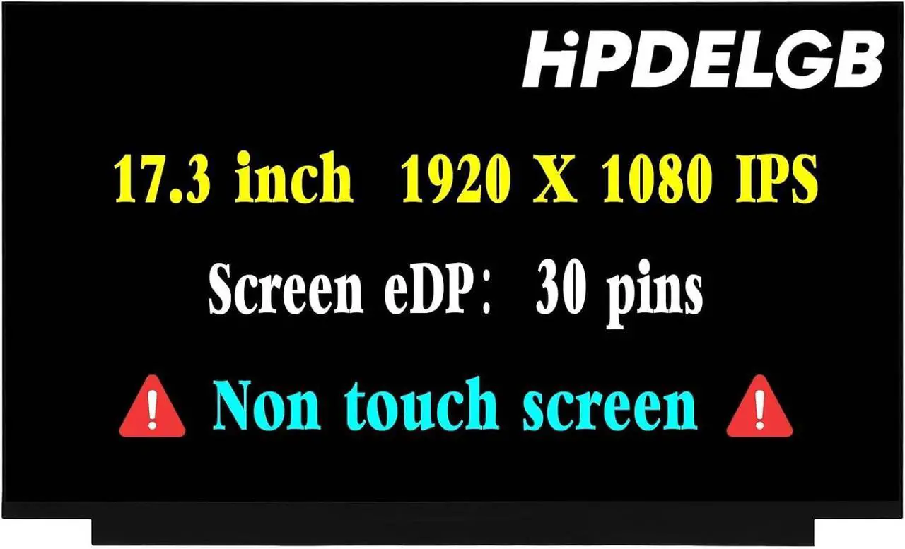 Main image of 17.3" Screen Replacement for HP 17-CP0000 Series LCD Digitizer Display Panel FHD 1920x1080 IPS 30 Pins 60 Hz Non-Touch Screen