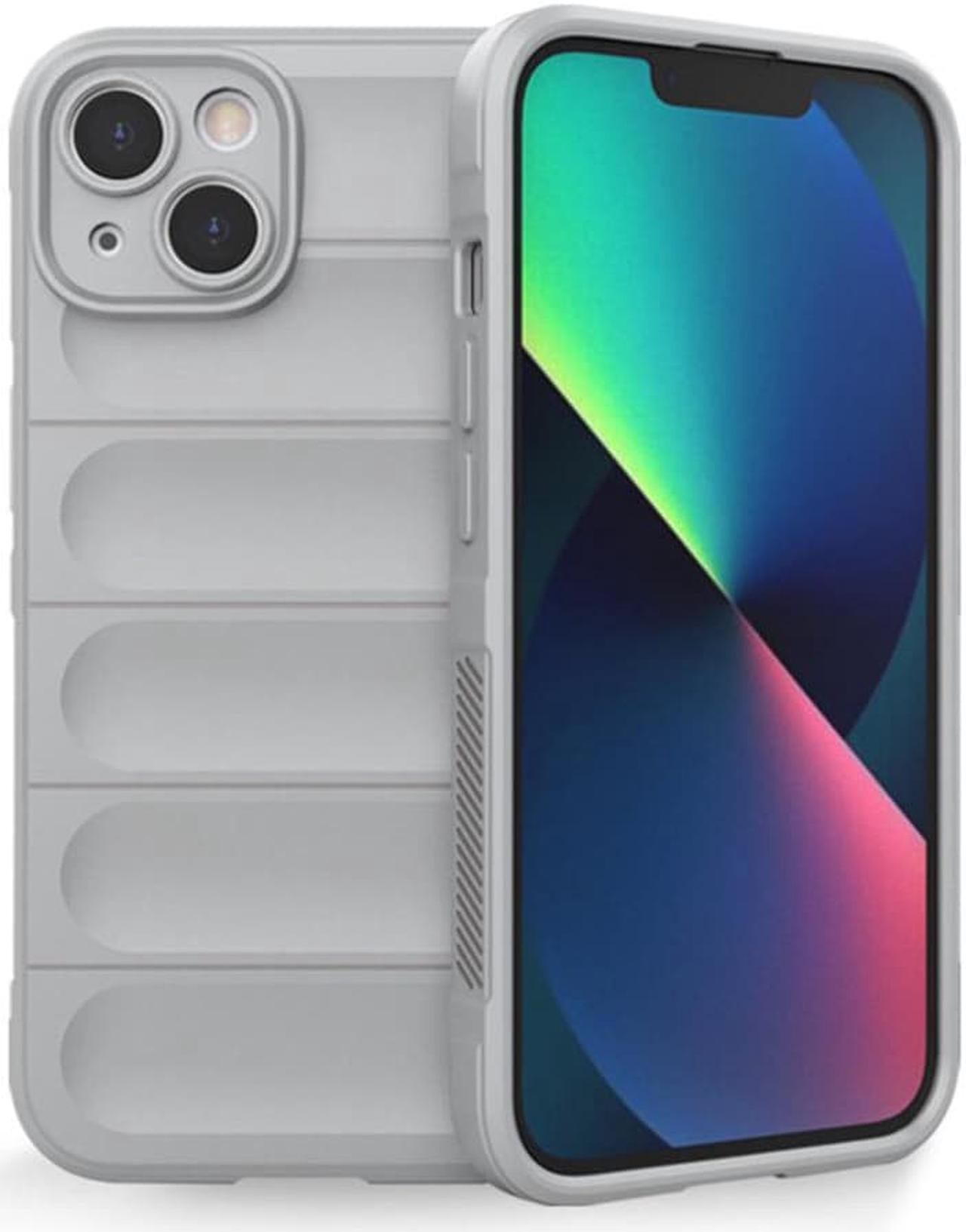 Jeukidi iPhone 12 Pro Max Case, Drop Protection, Ergonomic Design Silky soft Protective Cover All Inclusive, Non-Slip Bumper Slim iPhone Case Gray/White iPhone 12 Pro Max