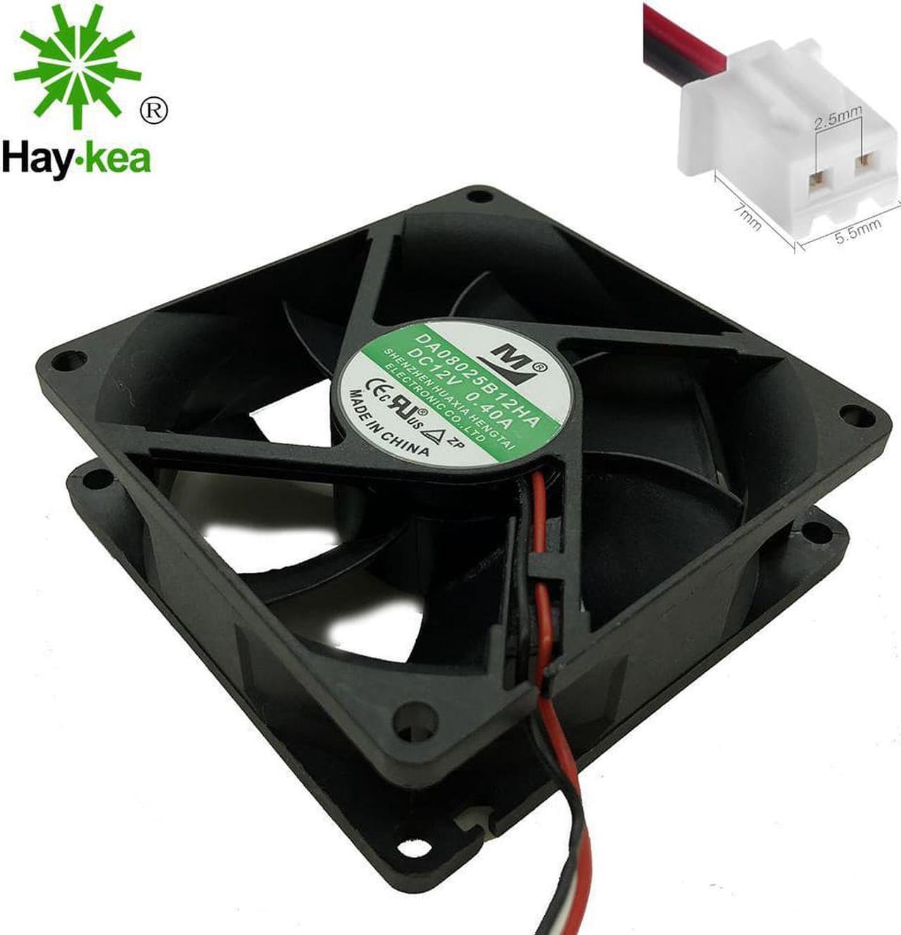 12V Cooler Fan for PC 2-Pin 80x80x25mm Computer CPU System Heatsink Brushless Cooling Fan 8025 DA08025B12HA