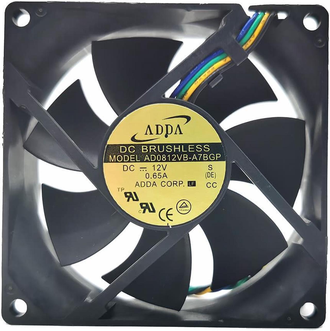 FOR ADDA 12V 0.65A AD0812VB-A7BGP 8025 80x80x25mm server inverter axial cooler cooling pwm blower