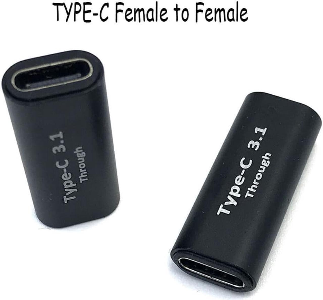 USB Type C Adapter Female to Female Converter Portable USB-C Charge Data Sync Adapter Type-C Extension Cable for Phone Tablet