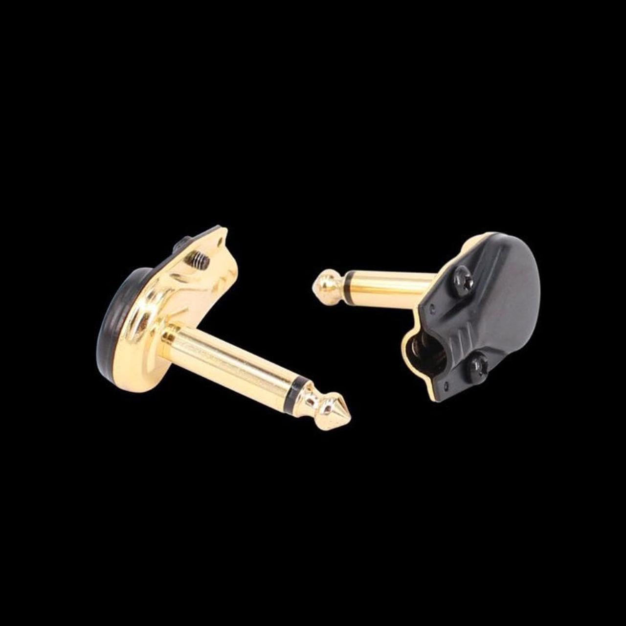 Gold Plated 6.35 mm 2Pole Mono Jack Right Angle L Type Plug 6.35mm Speaker Audio Guitar Phono Pancake 1/4 Connector