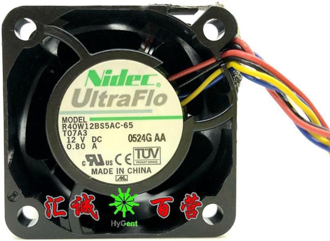 For Nidec 4056 R40W12BS5AC-65 12V 0.80A 4cm FAN-0086L4 Cooling Fan