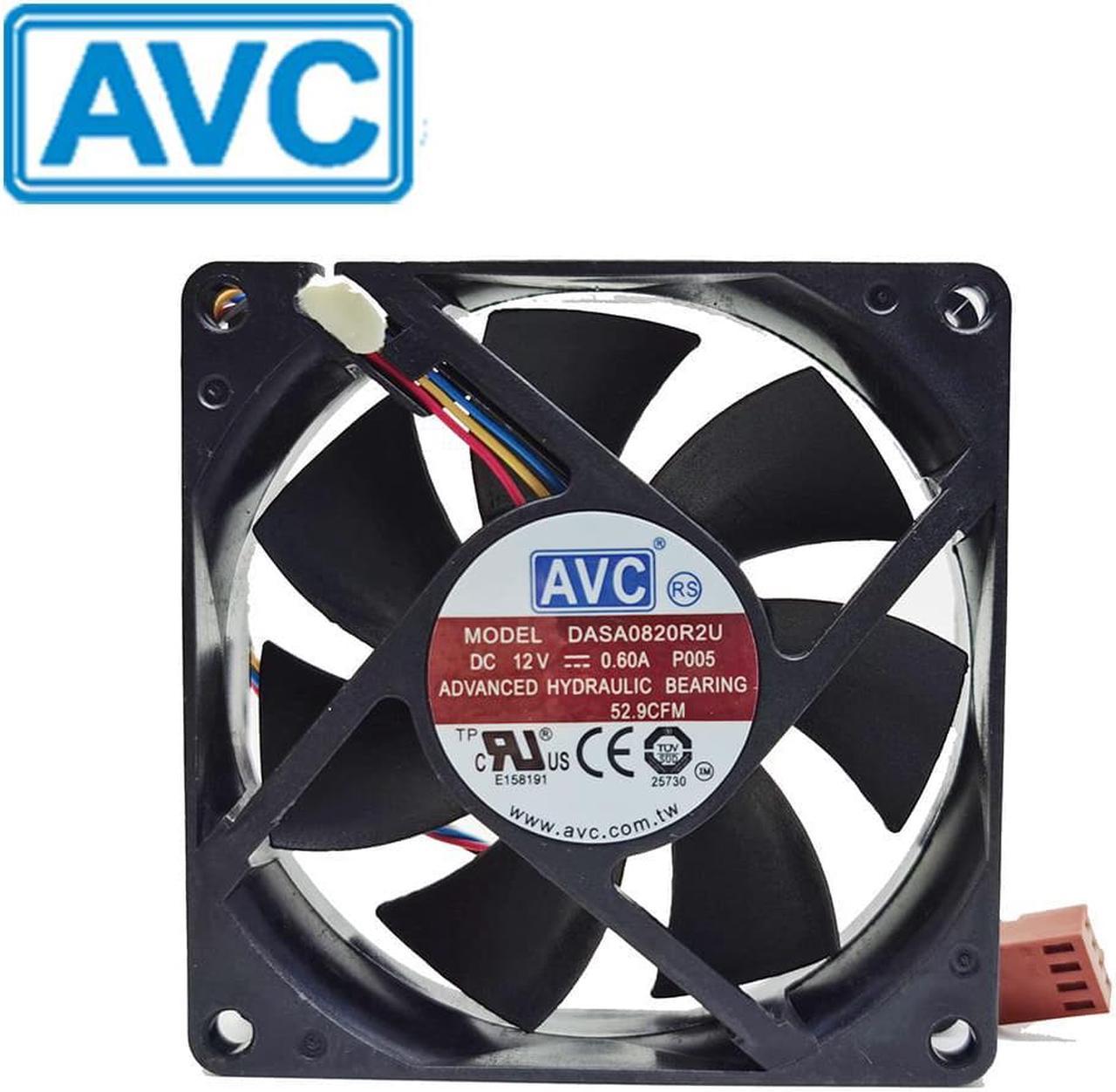 For AVC 8020 DASA0820R2U 12V 0.6A 4Wire For Optiplex 790 990 SFF Case Cooling Fan 80x80x20mm