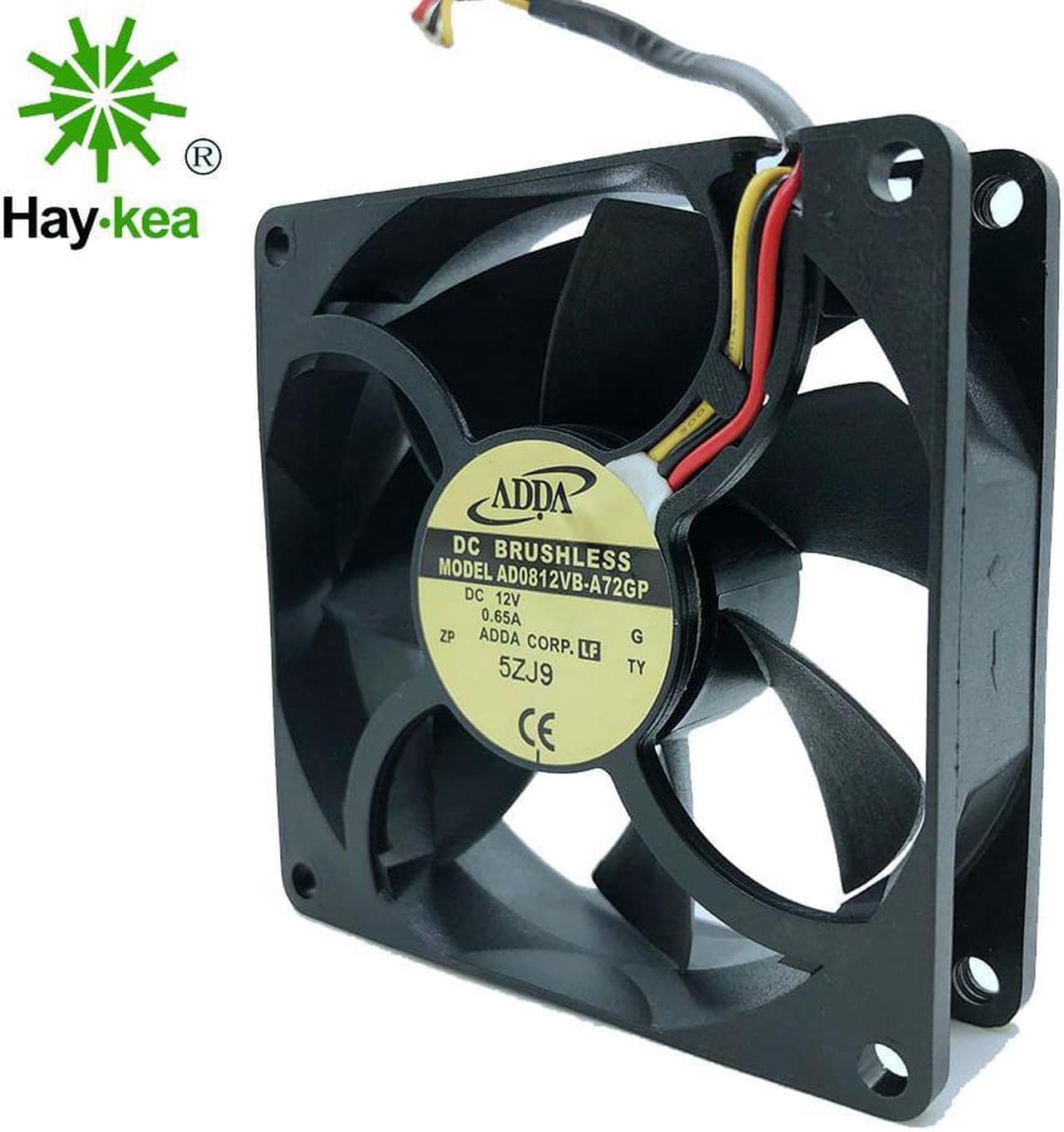 For ADDA 8025 80mm x 80mm x 25mm AD0812VB-A72GP 12V 0.65A winds of chassis server solar inverter case computer pc cooling fans