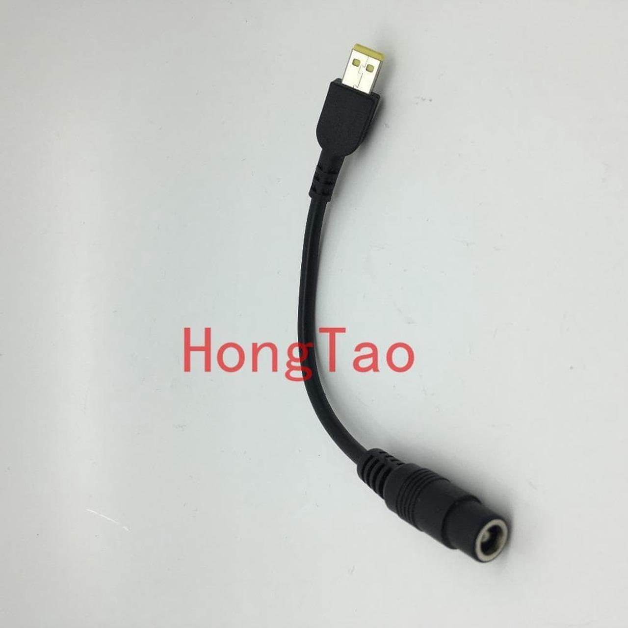 10pcs/lot 5.5*2.1mm  to Square Pin DC Power Adapter Conversion cable Connector For Lenovo ThinkPad X1 Carbon5.5*2.1mm Female