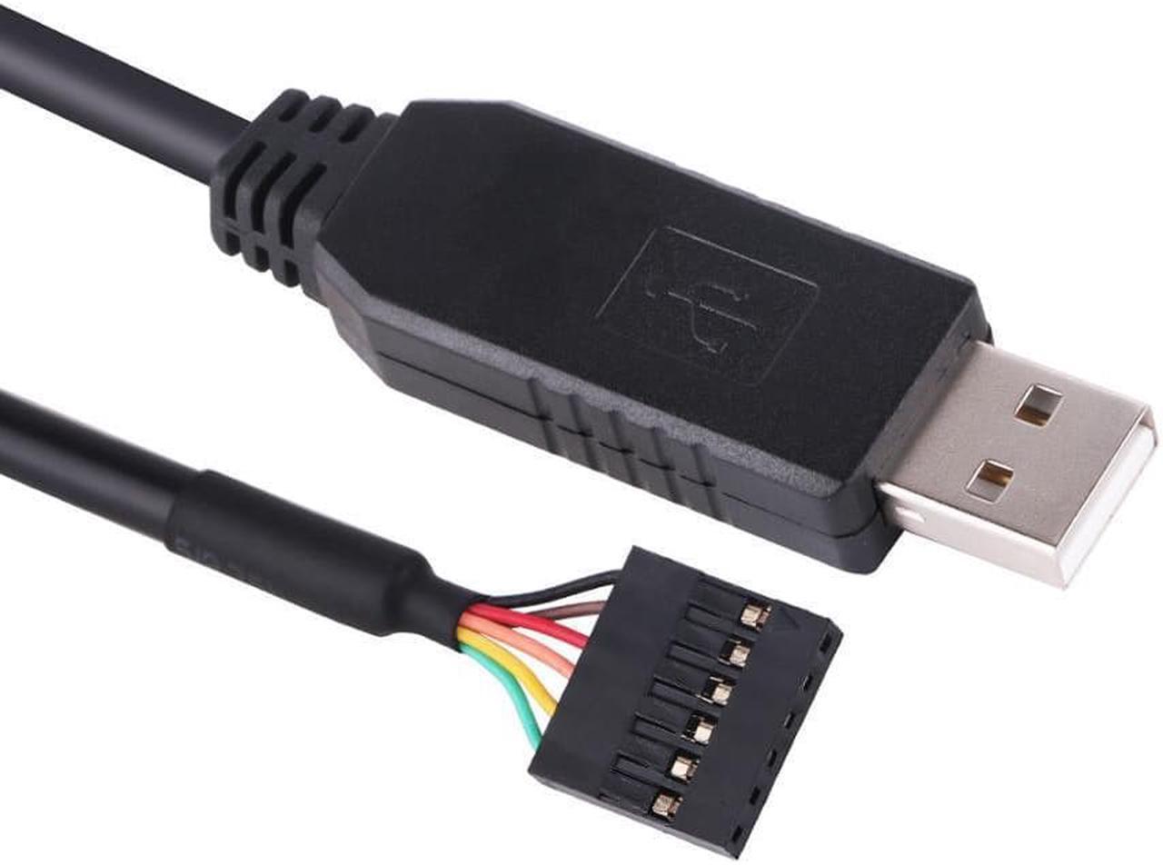 USB Serial Adapter Download Cable CP2102 RS232 3.3V TTL UART Converter 6Pin 2.54mm Pitch Debug Terminal