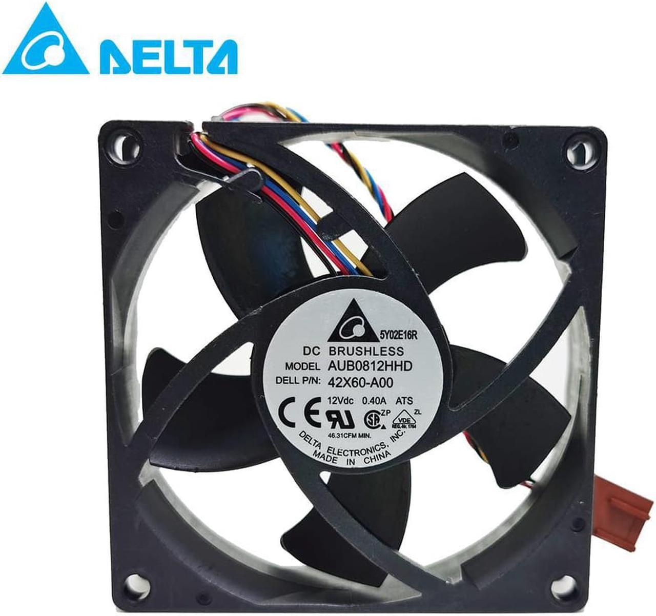 AUB0812HHD 8cm 80mm 80x80x20mm 8020 DC12V 0.40A 42X60-A00 Dell chassis CPU cooling fan