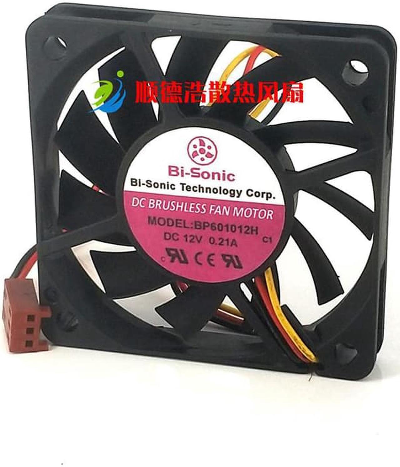 For Emacro Bi-Sonic BP601012H Server Cooling Fan DC 12V 0.21A 60x60x10mm