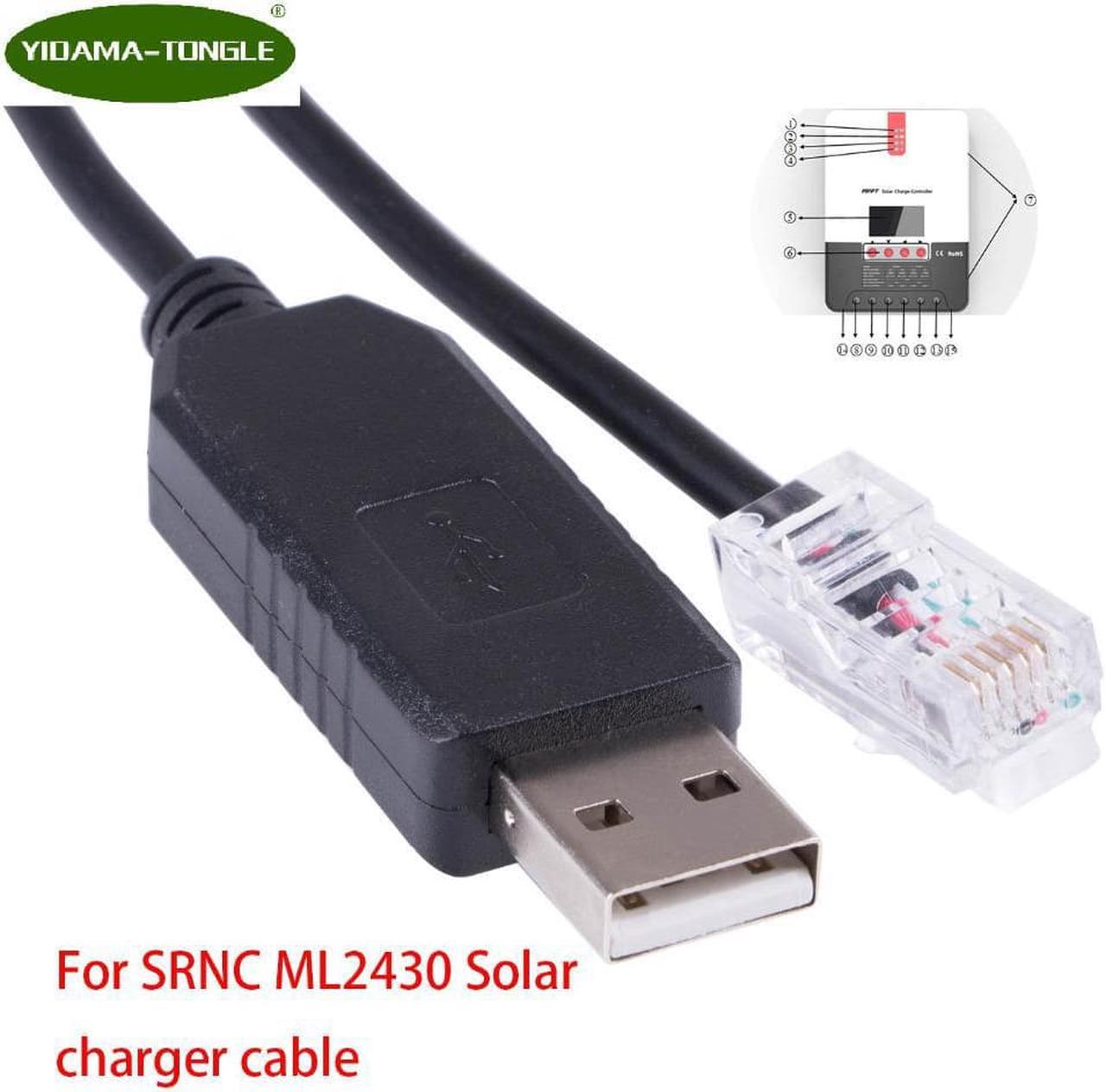 FTDI USB RS232 Serial to RJ12 6P6C Adapter Converter Network Cable for SRNC ML2430 Solar Charger mppt solar charger controller