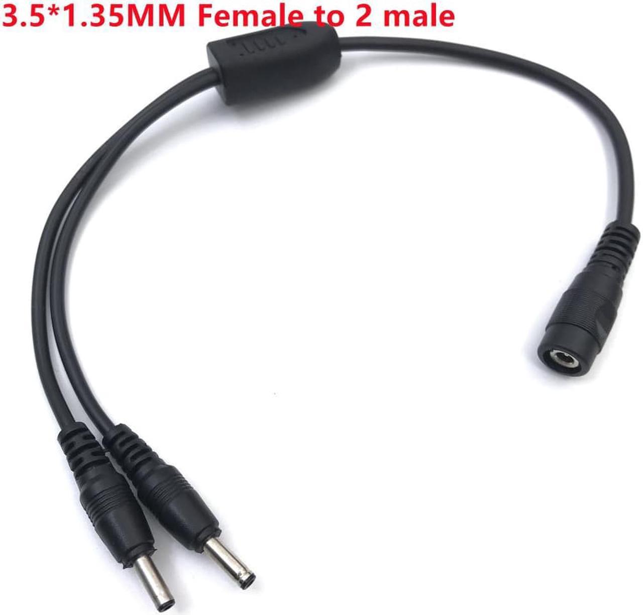 DC3.5*1.35mm power cord male to female For  network camera cables one out, two transfer cables, copper 30cm