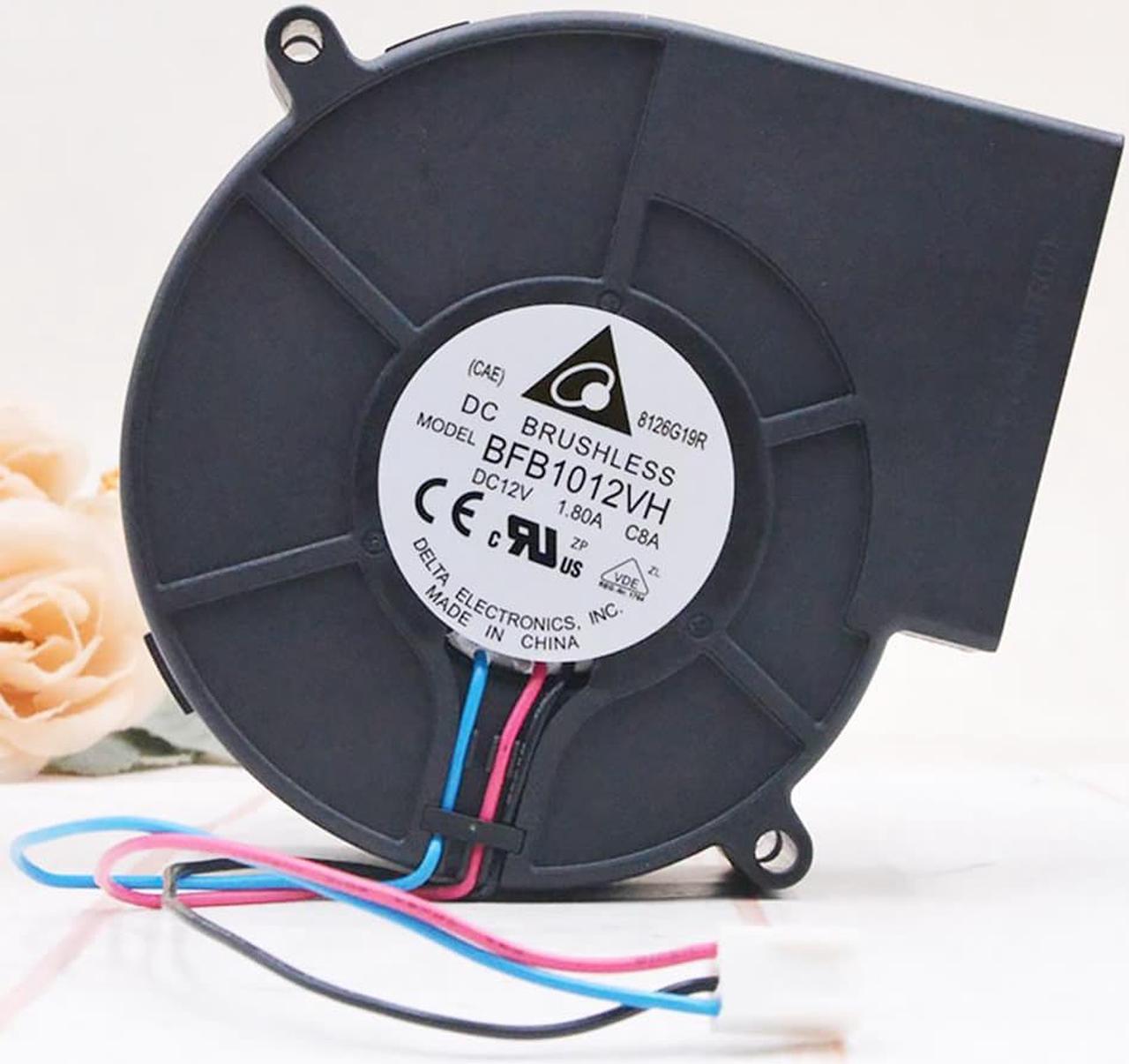 Black DC 12V 0.5-1A 3 Pin Brushless Turbo Blower Centrifugal Fan BBQ Stove Cooking Cooler Powerful Air Blower Fan 4500RPM