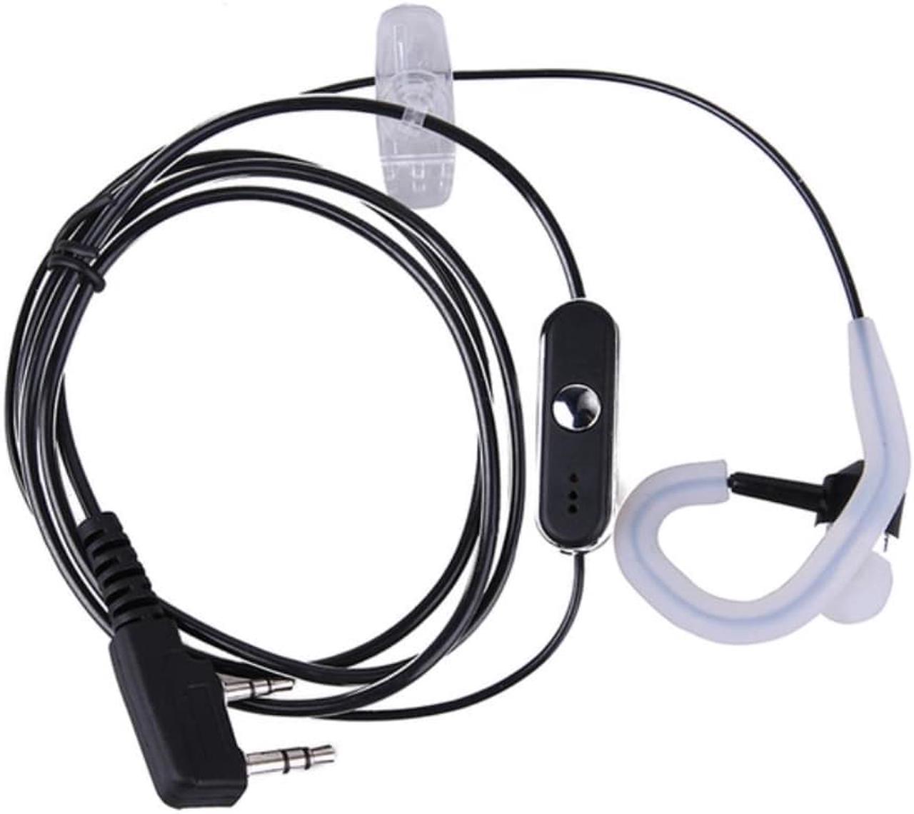 2 Pin In Ear Earphone Walkie Talkie Earpiece Sports Headset PTT MIC for BAOFENG KENWOOD Retevis HYT Radio L3FE