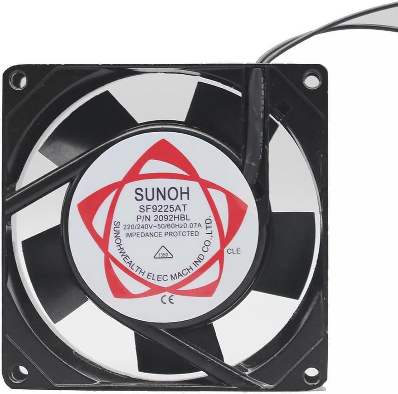 For Sunon SF9225AT 2092HSL 9025 9225 9cm 90mm AC 220V 240V server case cooling fan