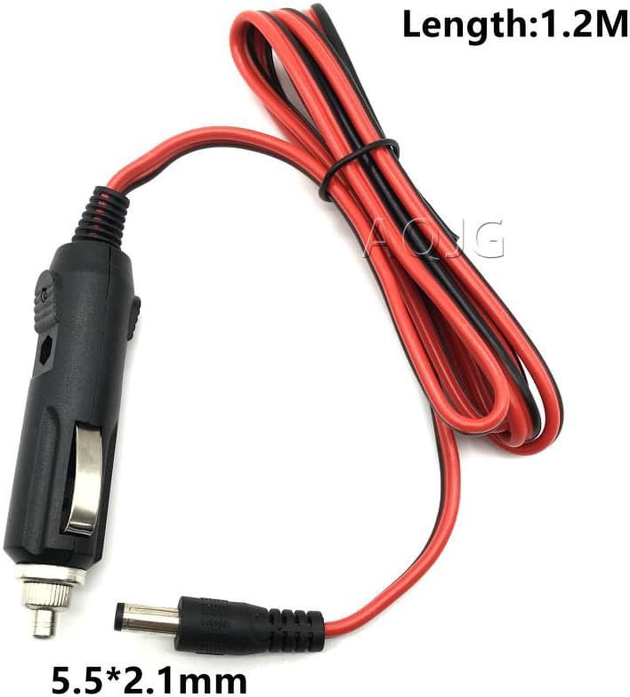 12V 5A DC Car Cigarette Lighter Charger With Fuse Universal Power Adapter DC Plug 5.5x2.1mm Cable 1.2m Current