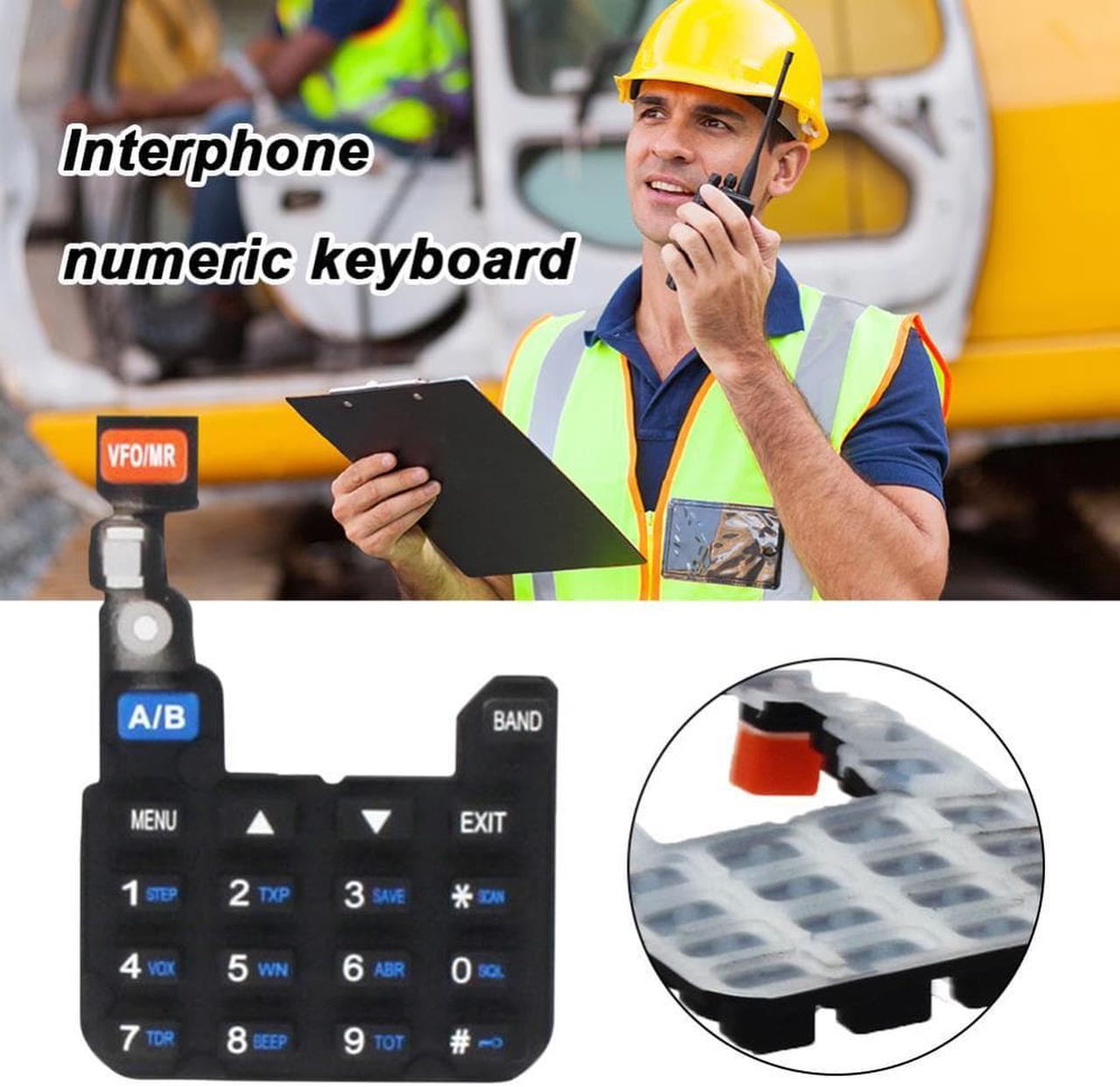 2pcs Numeric Keyboard Replacement Numeric Keypad Keyboard Walkie Taklie Parts Two Way Radio Keyboard for Baofeng UV-5R UV-5RA