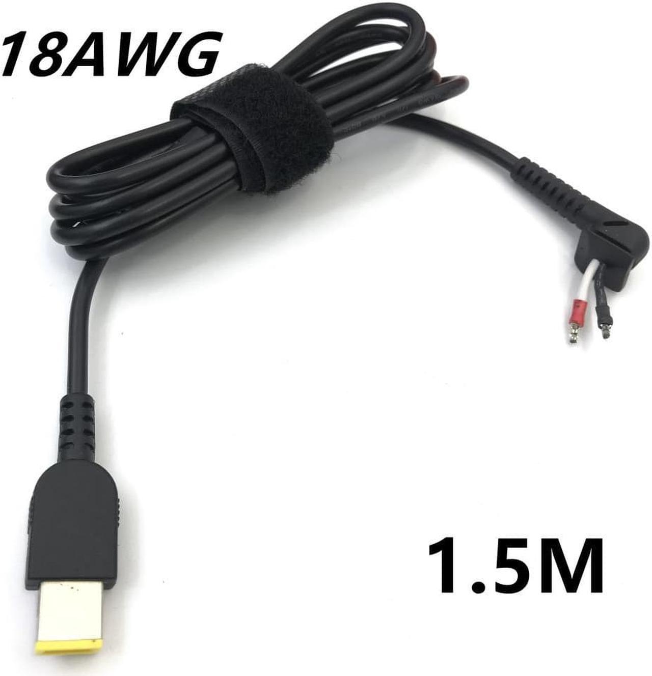 18AWG Plug Connector Cord Laptop Power Cable For Lenovo IdeaPad Square Connector Charger Laptop Adapter Pc Cable Notebook 1.5M