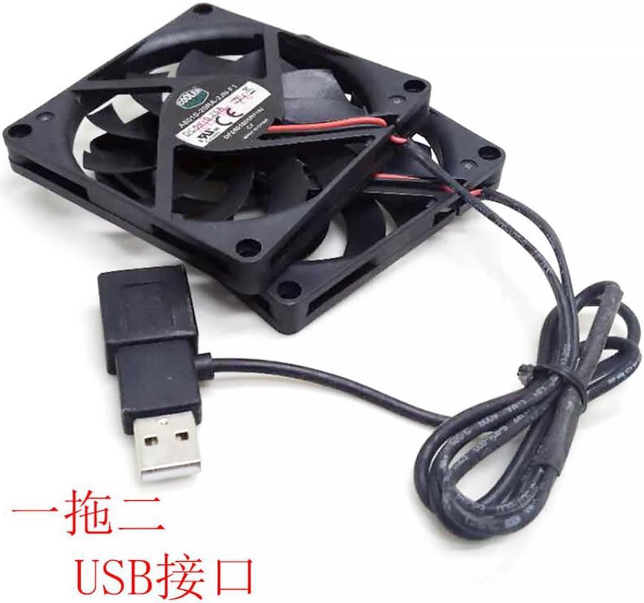 2pcs/pair slim USB fan 80mm*10mm DC5V A8010-20RA-2JN-F1 5V 0.25A 8010 8CM Ultra-thin silence cooling fan