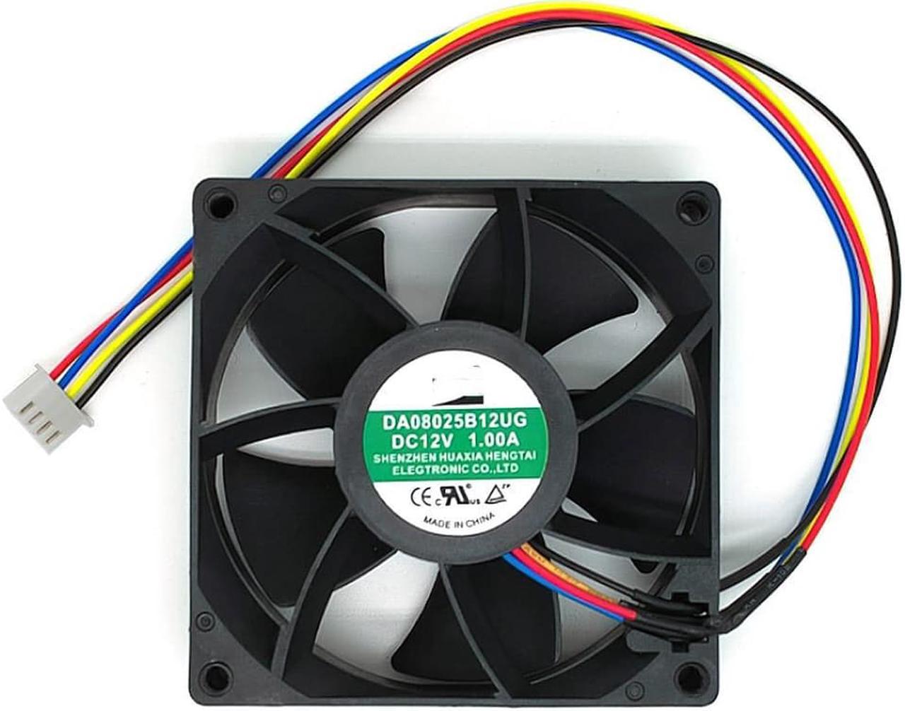 DA08025B12UG DC 12V 1.00A 80x80x25mm 8025 80mm 8CM 4-Wire Server Cooling Fan