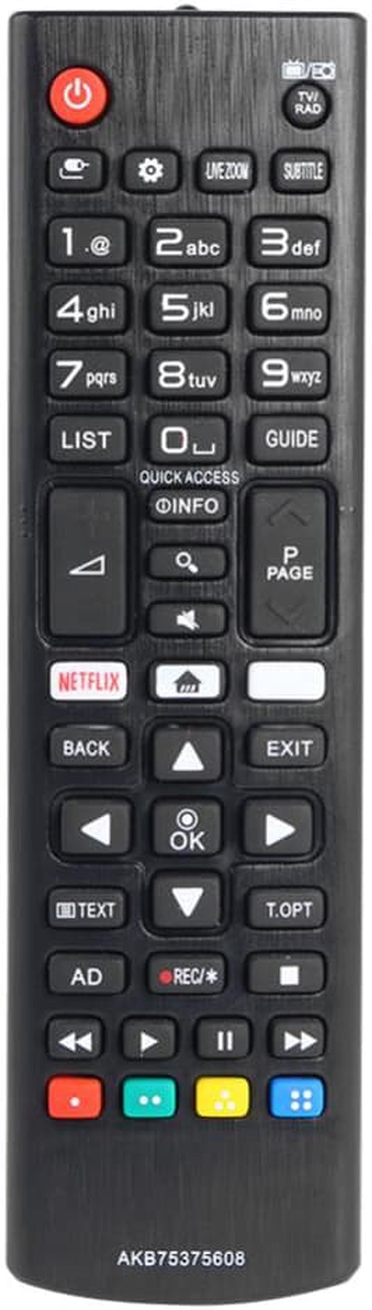 ABS Remote Control Household TV Easy Enjoying Ornaments for LG Smart TV Replacement AKB75375608 HDTV Accessories