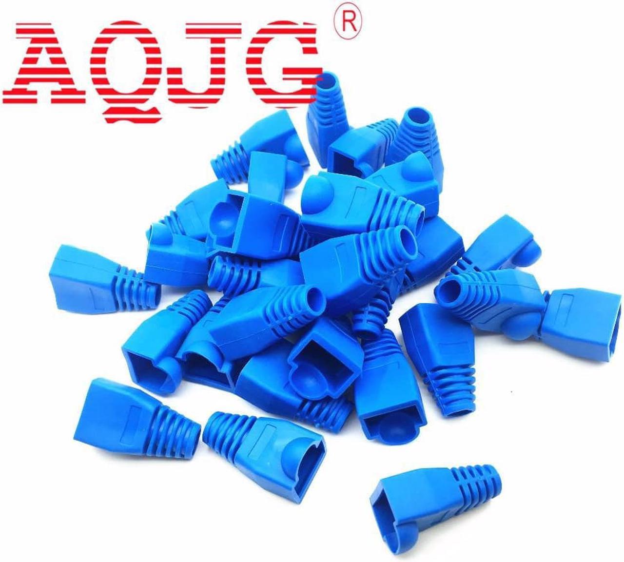 100pcs Soft Plastic Ethernet RJ45 Cable Connector Boots Plug Cover Random Color AQJG RJ45 Cat6 Cat5E Plugs Ethernet Network