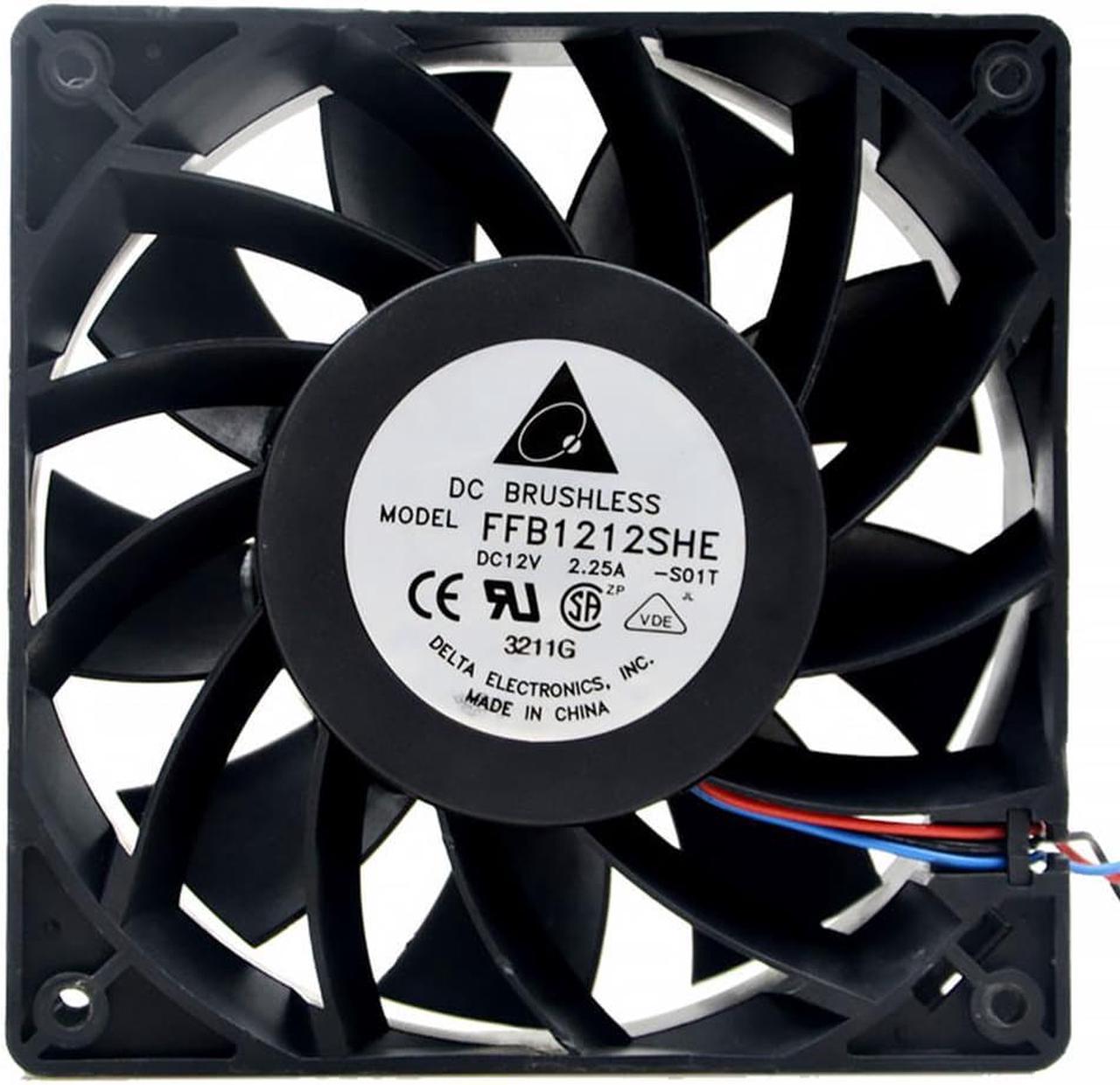 For delta FFB1212SHE 12cm 120MM 120*120*38MM 12V 2.25A DC cooling case server fan