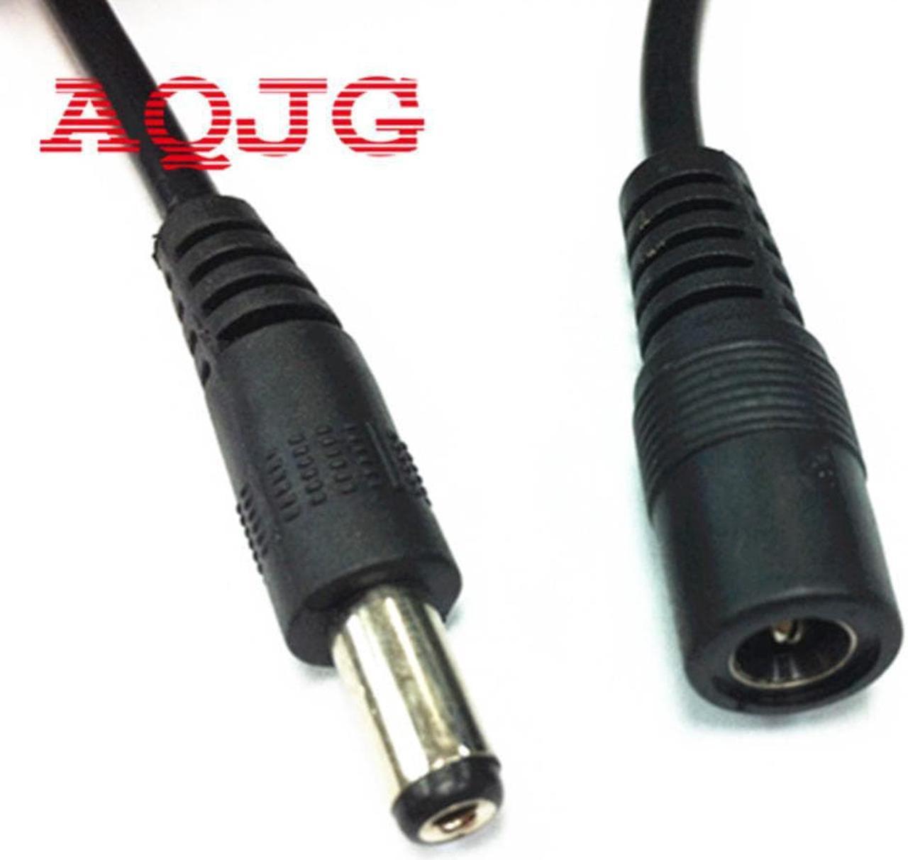 High-quality all-copper 1pcs DC Power Female to Male Plug Cable adapter DC extension cord 5M 5 Meter 16.4FT 5.5mm x 2.1mm AQJG