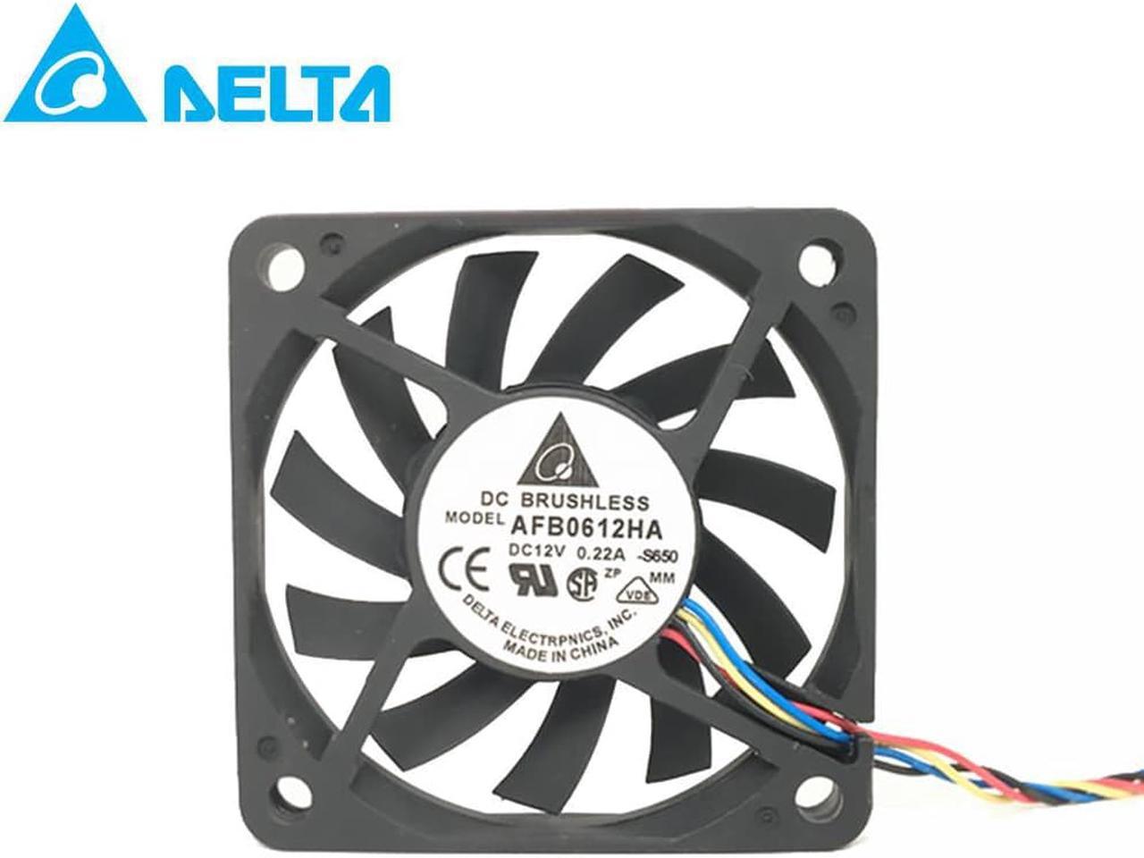 for delta AFB0612HA DC 12V 0.22A Cooling Fan For Server Square Fan 60x60x10mm 3-wire dc brushless 6cm cooler