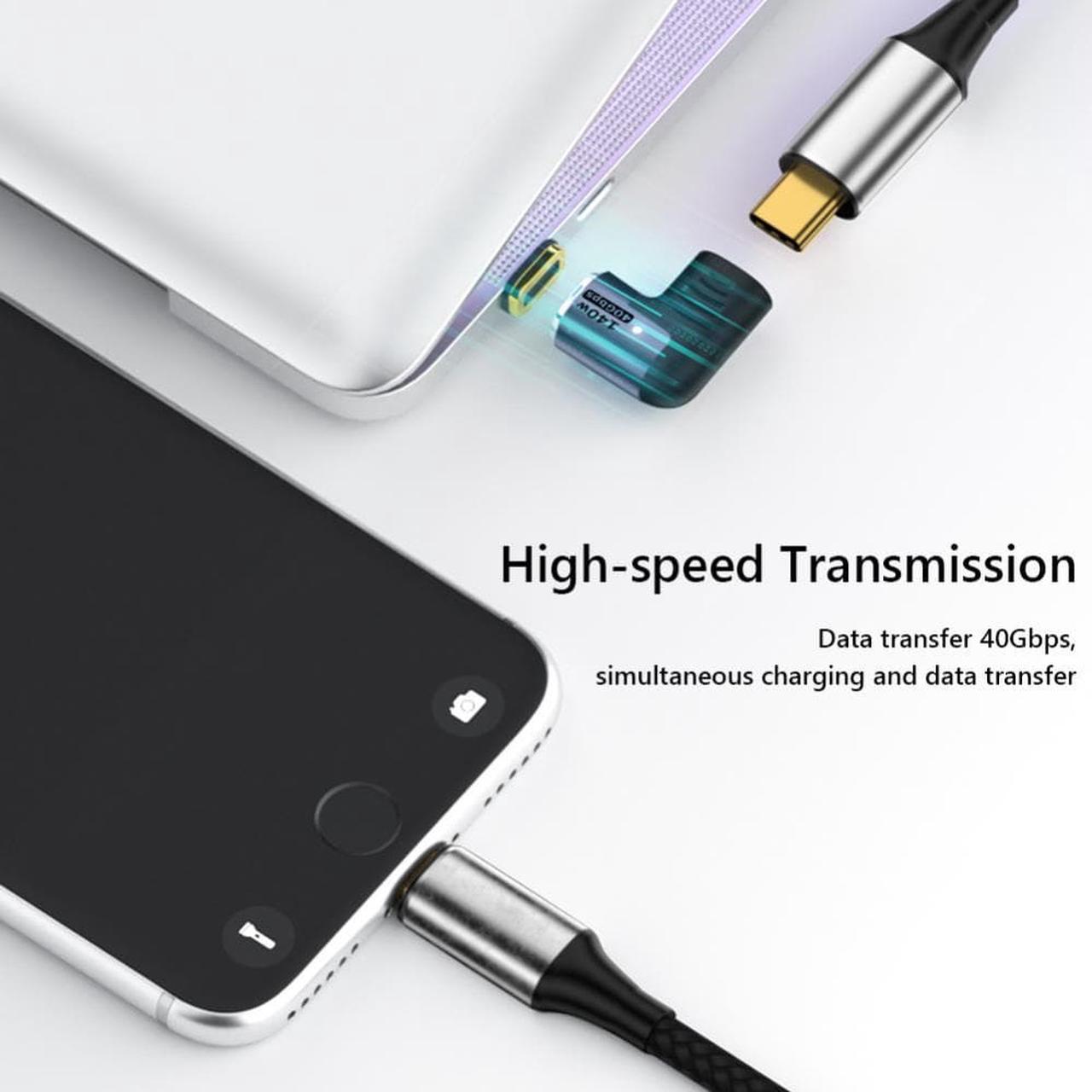 PD140W Data Transfer Adapter 40Gbps High-speed Magnetic Suction Adapter 24-pin Contact Dustproof for Laptop Tablet Mobile Phone