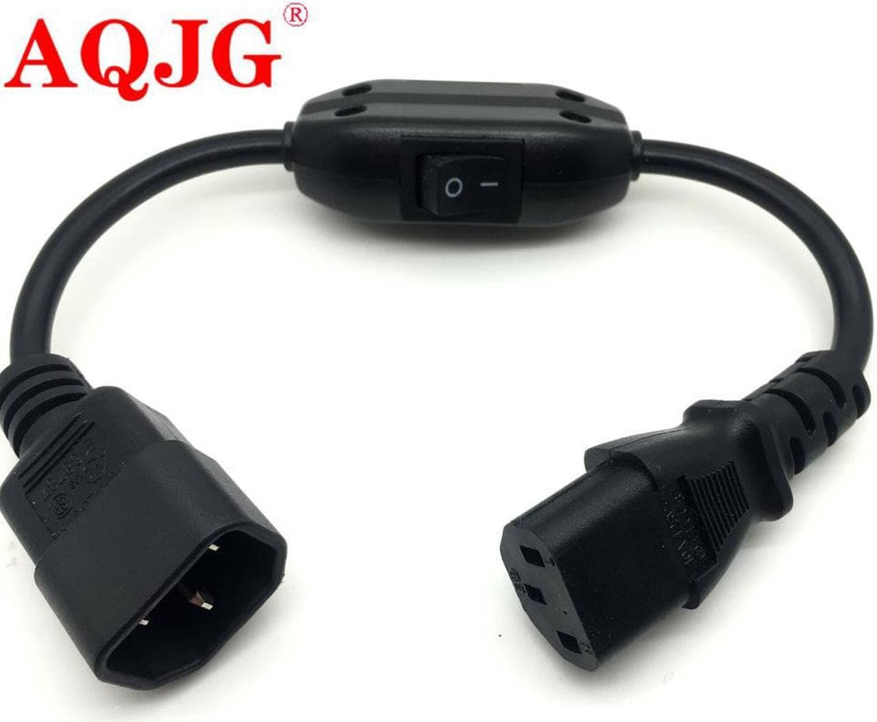 C14-C13 Extension Power Cord,IEC 320 C13 Female to C14 Male with10A On/Off Switch Power Adapter Cable Fr PDU UPS,1pcs