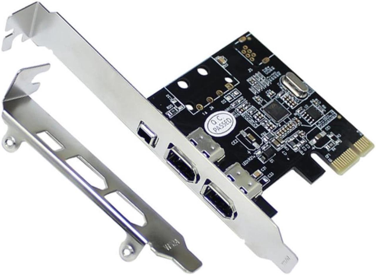 PCI-E 1X to 16X 1394 DV Video Capture Card with 6 Pin to 4 Pin Firewire Adapter Desktop Computer 3 Port PCI-E 1X 1394 Card