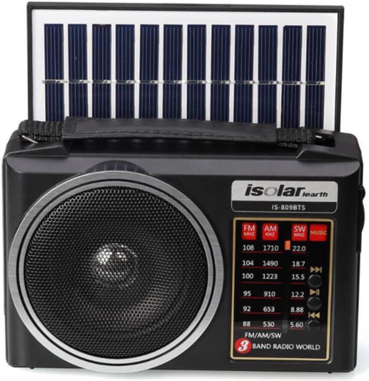 AM FM SW Emergency Torch Radio Powered Bluetooth-compatible Wireless Solar Radio LED Flashlight Multi Band with Speaker