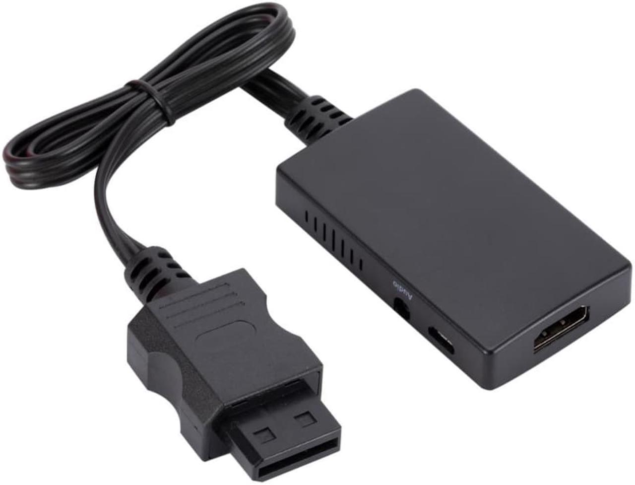 Portable for Wii to HDMI-Compatible Converter with Power Cable 3.5mm Audio Jack HDTV Adapter for Speaker Connector