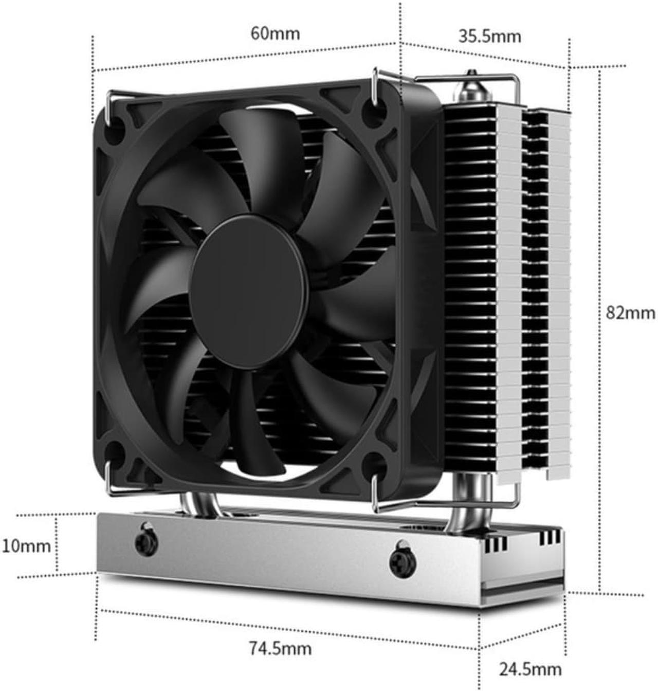 M.2-THREE M2 2280 Solid State Hard Disk Heat Sink with 6010 Fan SSD Radiator PCI-E 4.0/5.0 Aluminum Heatsink Cooling Thermal Pad