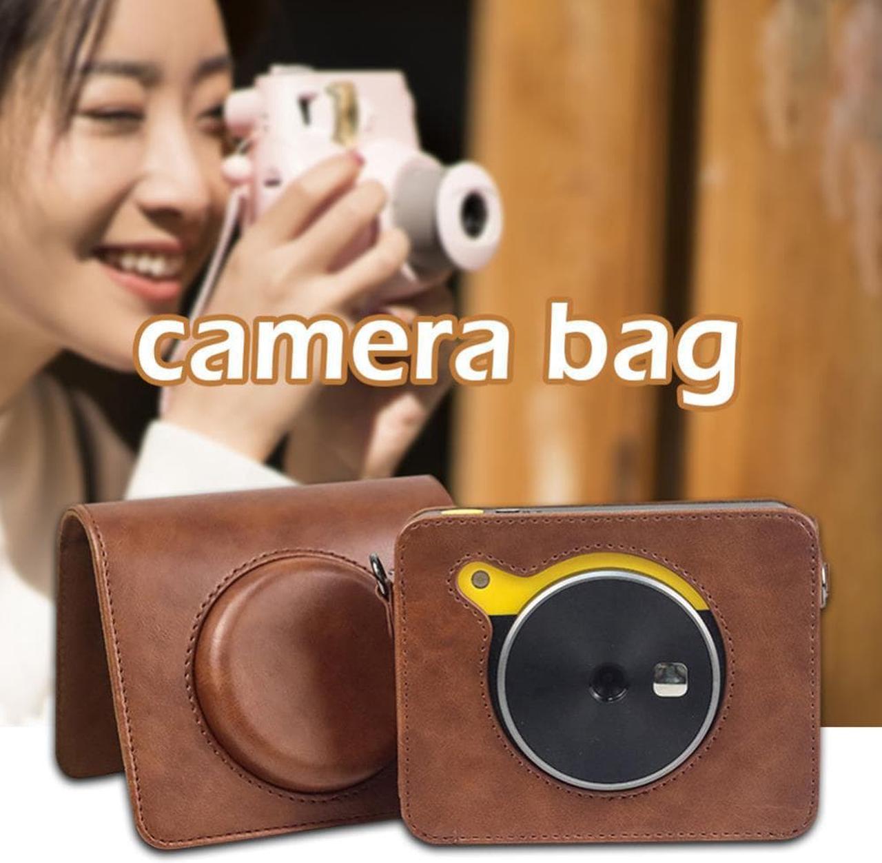 Instant Camera Bags PU Leather Instant Camera Storage Protective Accessories Instant Camera Protective Case for Kodak C300R