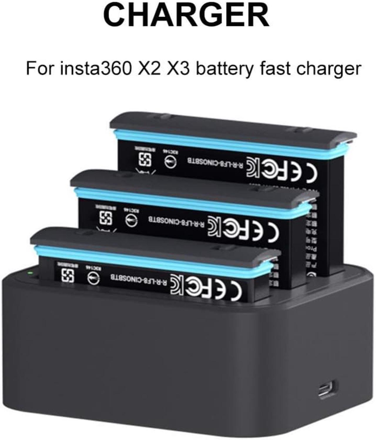 Charger Hub 3-Slots USB Charger 12V 3A Quick Charge Action Camera Accessories Portable for Insta360 X2 X3