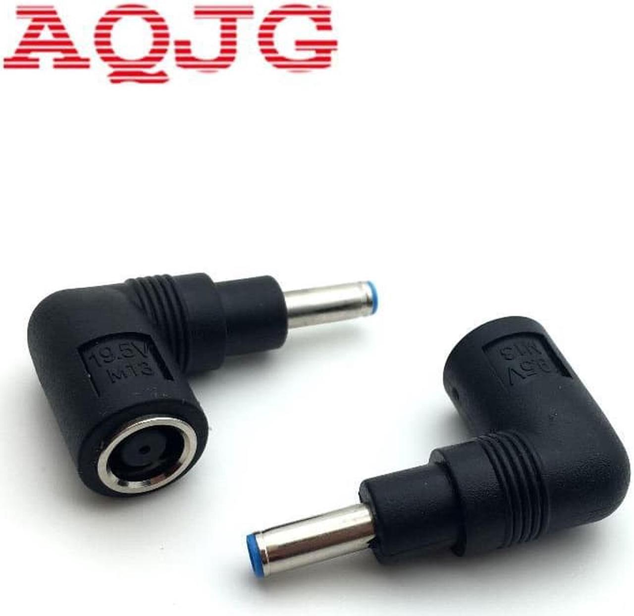 10pcs DC 7.4*5.0 mm Female To 4.5*3.0 mm 90 Angle Male Power Bend Connector For Dell HP Laptop 19.5 V Wholesale AQJG