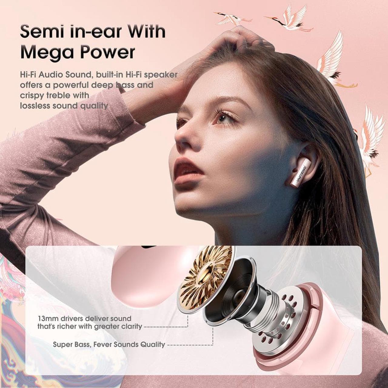 Wireless Earbuds Cartoon Cute Wireless Earphones HIFI Sound High Sensitive Microphone Bluetooth-compatible for Sports Working